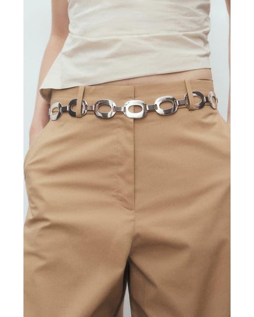 Mango Natural Stretch Cotton Wide Leg Pants