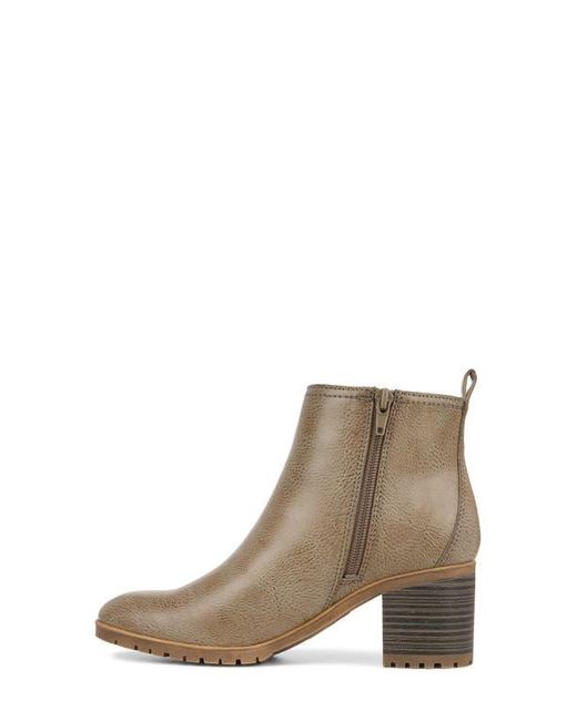 LifeStride Brown Mesa Block Heel Bootie