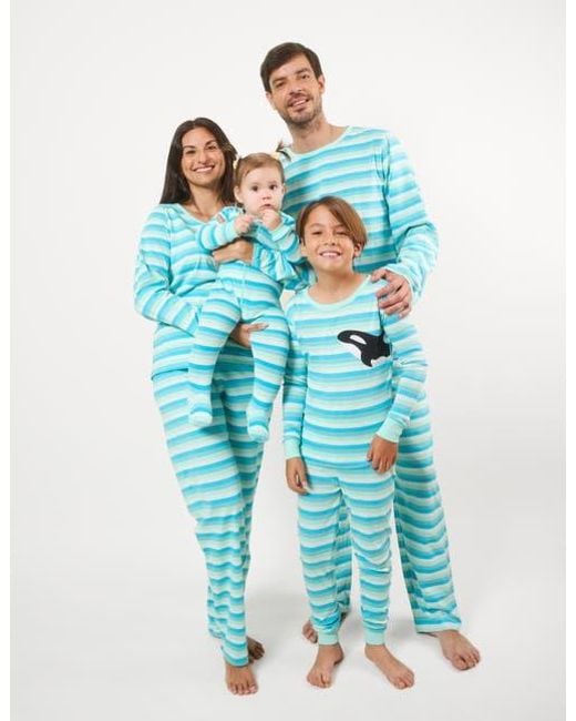 Leveret Blue Loose Fit Cotton Matching Family Pajamas, Fun & Character Themes for men