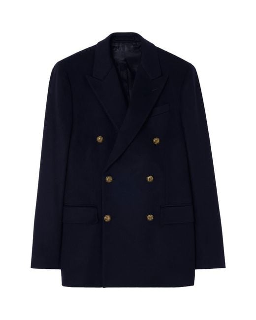 Burberry Blue Cashmere Tailored Jacket for men