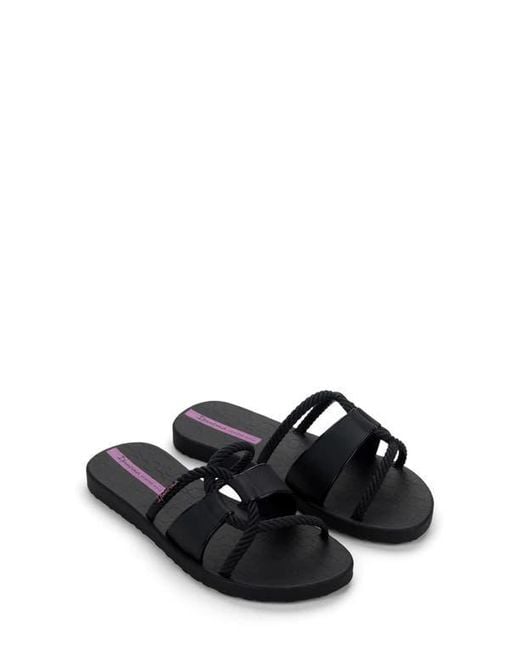 Ipanema Black Diversa Slide Sandal