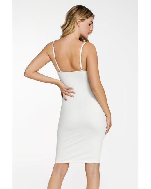 strapless white dress with neck scarf Soleil
