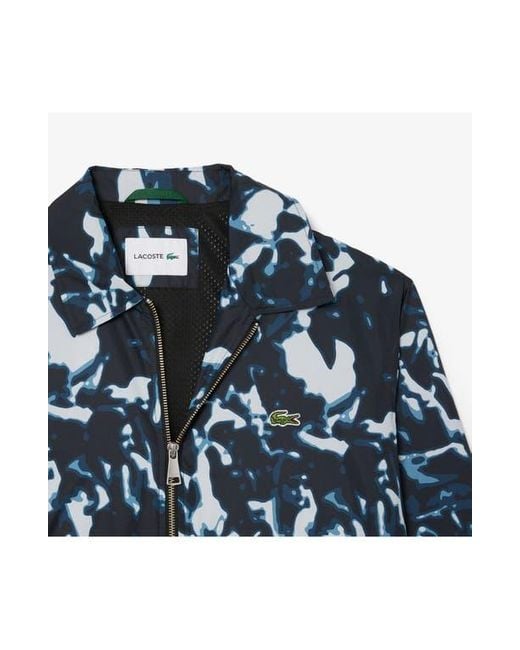 Lacoste Blue Elevated Tennis Water Repellent Zip Jacket for men