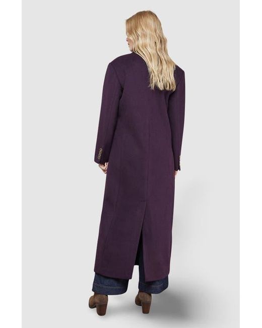 Oasis Purple Maxi Tailored Coat