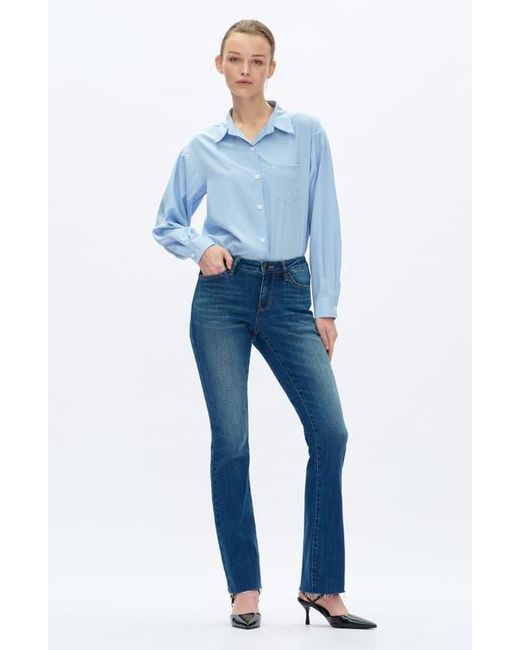 Bayeas Blue Low Rise Bootcut Jeans