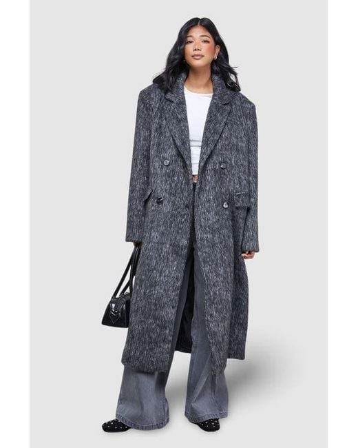 Warehouse Blue Structured Shoulder Coat