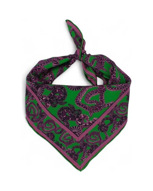 Monzlapur Green Silk Snake Scarf