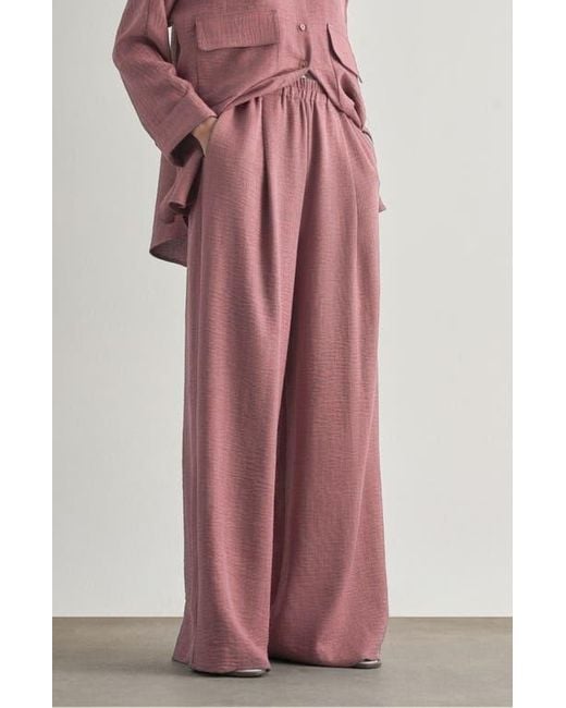 Mizalle Pink Wide-Leg Pants