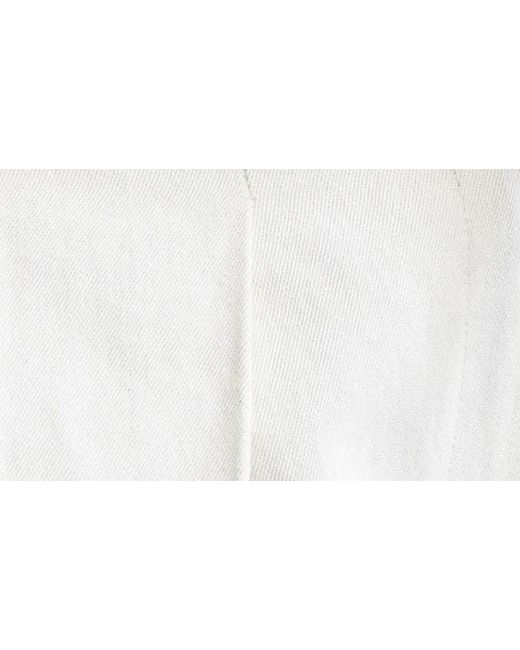 Brunello Cucinelli White Linen & Cotton Drawstring Pants