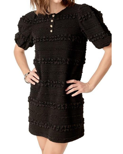 English Factory Black Smocked Minidress