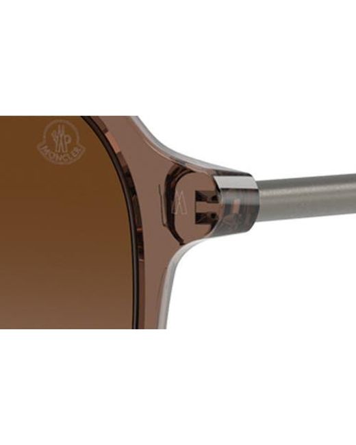 Moncler Brown 54Mm Pilot Sunglasses for men