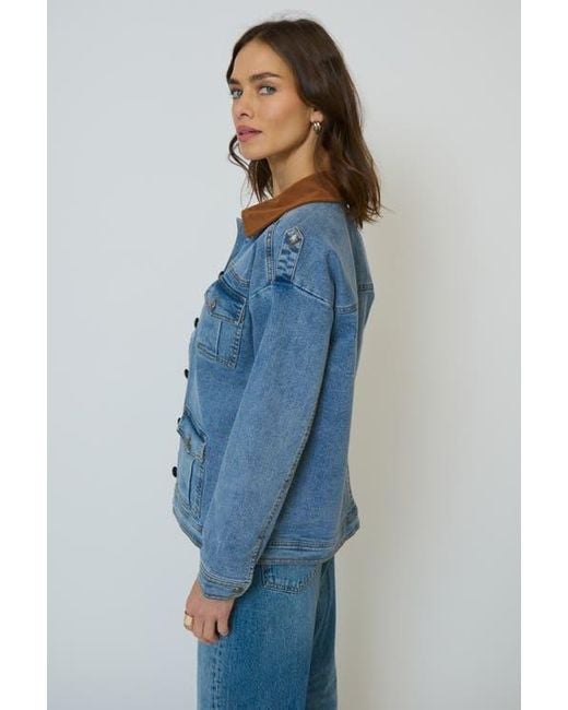 Central Park West Blue Dash Oversized Jacket