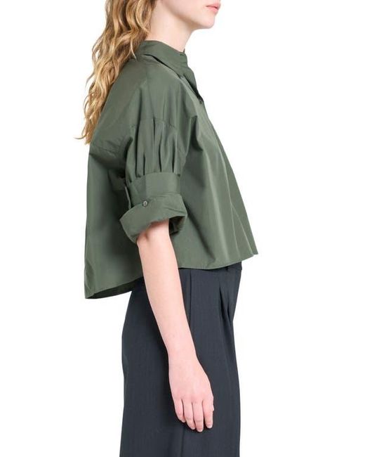 Twp Green Avery Wool Blend Wide Leg Pants