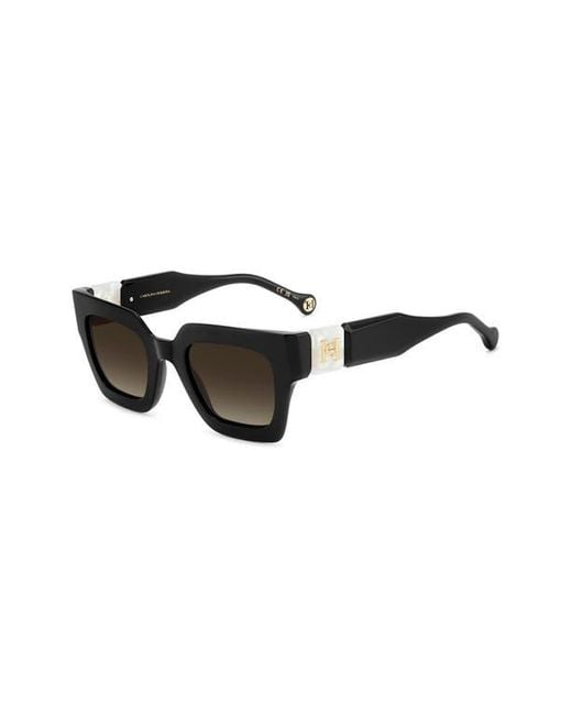 Carolina Herrera Black Her 49Mm Square Sunglasses