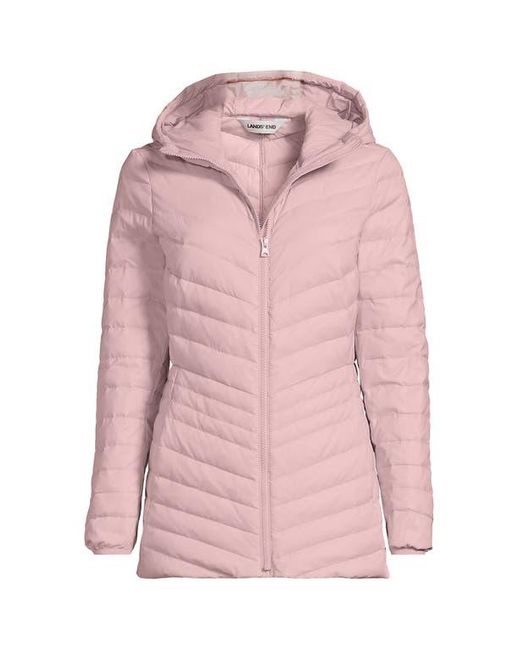 Lands' End Pink Ultralight Packable Down Jacket