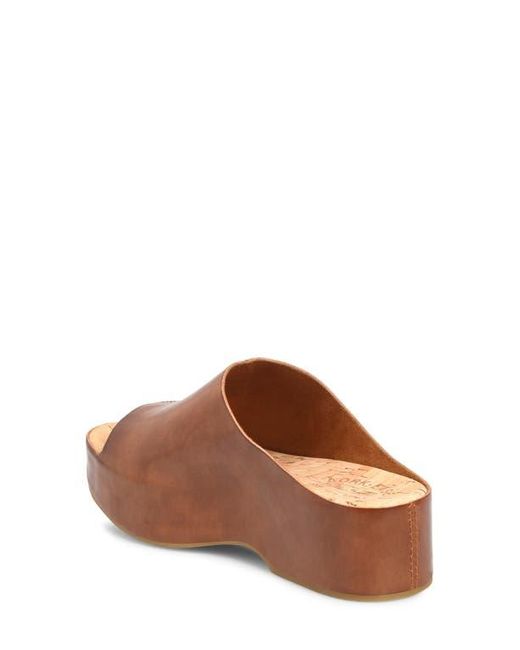Kork-Ease Brown Yazmin Platform Slide Sandal