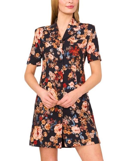 Ted Baker Multicolor Tailored Floral Short Sleeve Shirtdress