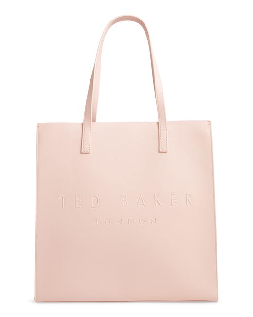 Ted Baker Large Soocon Embossed Logo Icon Tote in Pink - Lyst