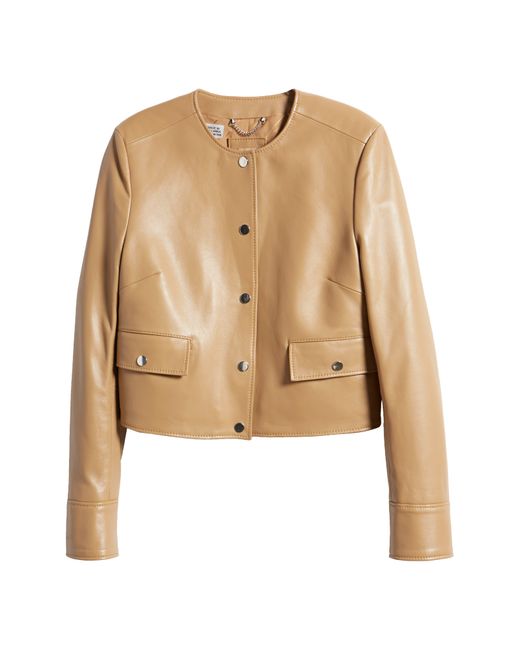 Boss Brown Samarie Leather Jacket