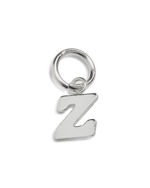 Nashelle White Initial Charm