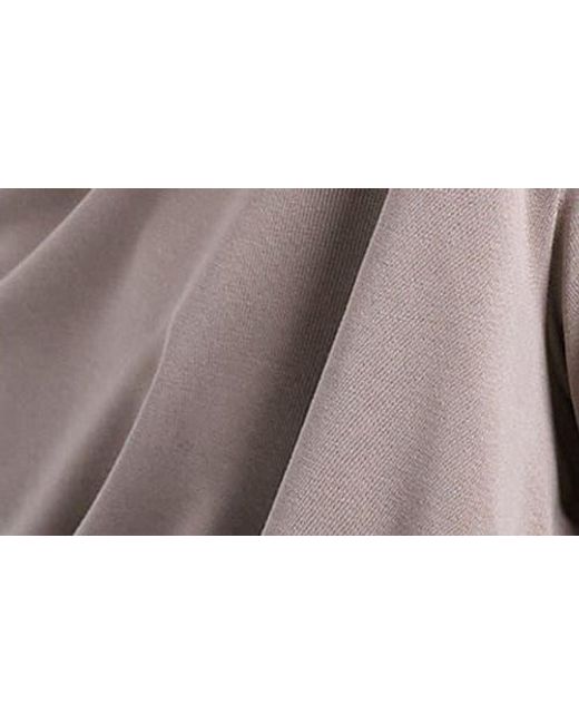 TOPSHOP Gray Ruched Long Sleeve Top