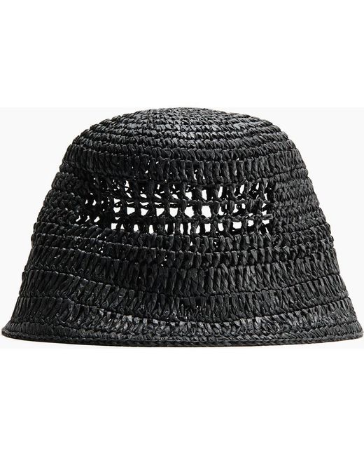H&M Black Straw Bucket Hat for men