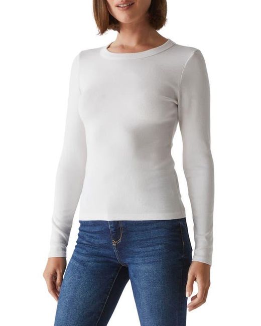 Michael Stars White Zola Long Sleeve T-Shirt
