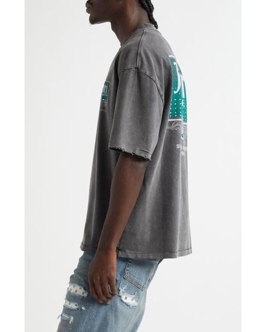 Amiri Lounge Crystal Embellished Cotton Graphic T-Shirt in