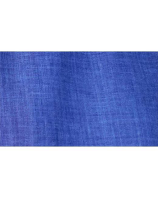Mango Blue Ramie Drawstring Pants