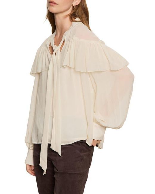 Sanctuary Natural Fade Into You Ruffle Georgette Top