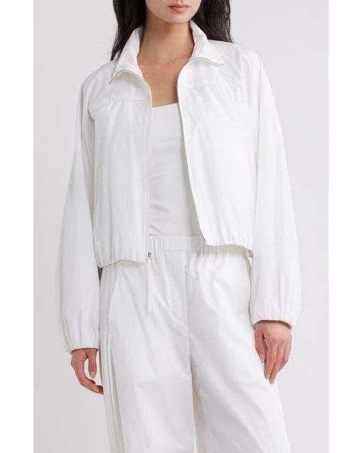 Theory White Cotton Blend Soft Shell Jacket