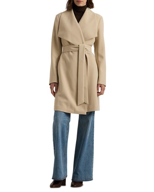 Ralph Lauren Natural Drape Front Crepe Jacket