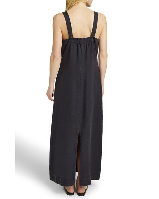 Faherty Brand Black Big Sur Linen Maxi Dress