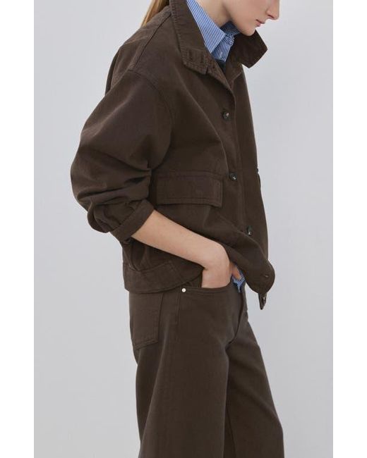 Mango Black Eugenie Cotton Twill Jacket