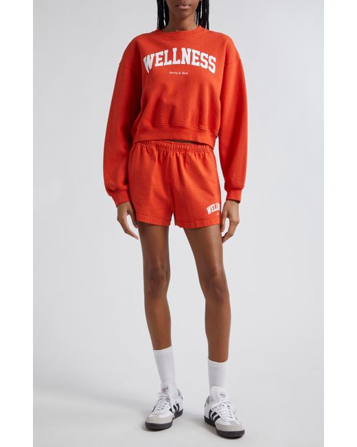 Sporty & Rich Red Wellness Ivy Crop Sweatshirt