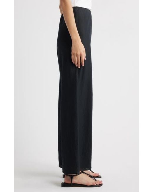 Doen Black Lavon Linen Wide Leg Pants