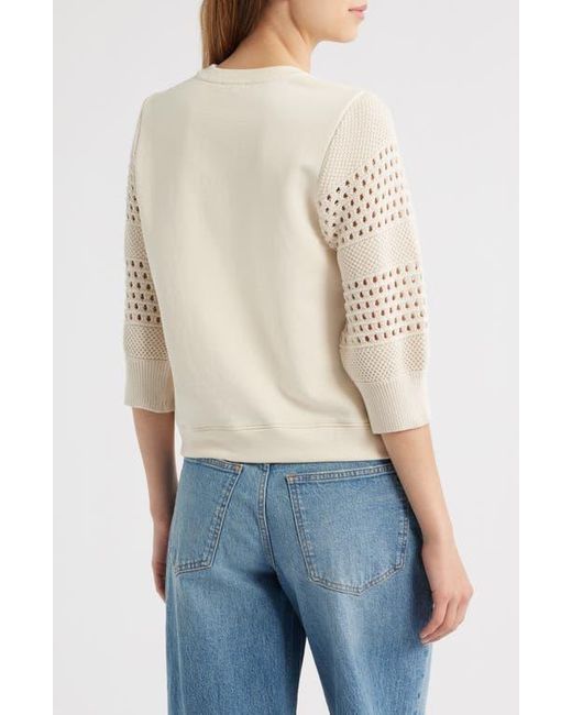 Rails Natural Kimberly Open Knit Cotton Sweater