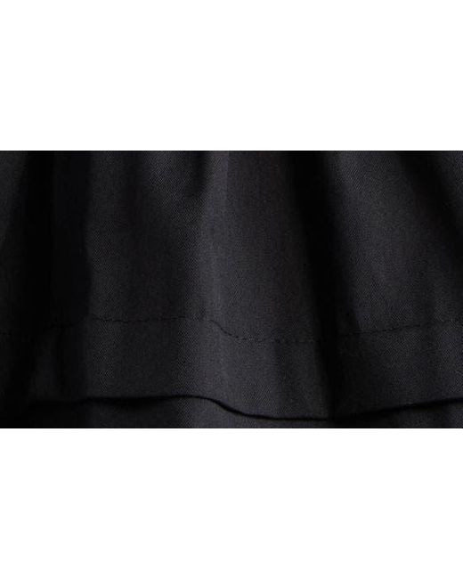 CECILIE BAHNSEN Black Vanessa Puff Sleeve Cotton Peplum Top