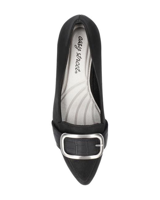 Easy Street Black Amber Pointed Toe Pump