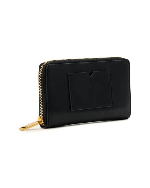 AllSaints Black Lena Zip Wallet