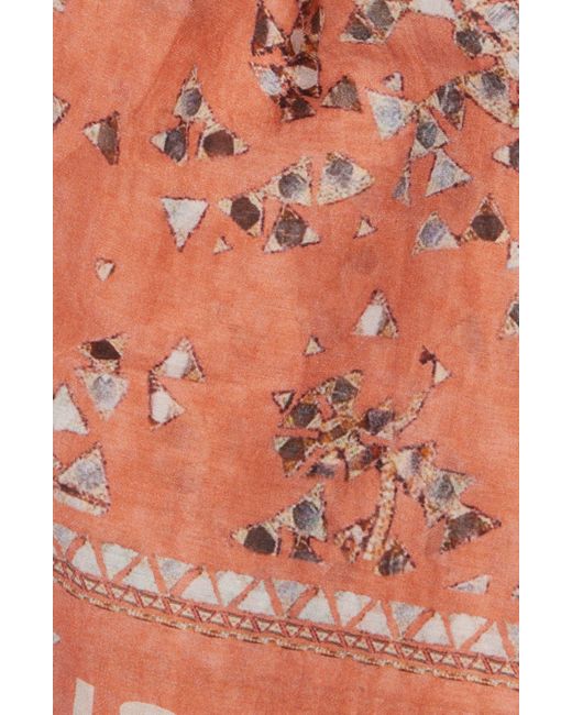 Isabel Marant Red Luana Cotton & Silk Pareo