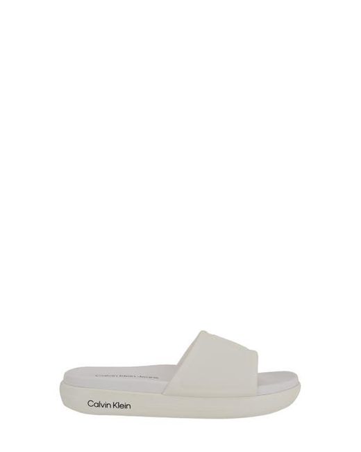 Calvin Klein White Peari Slide Sandal
