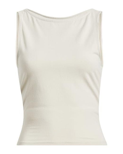 Open Edit Blue Drape Back Sleeveless Top