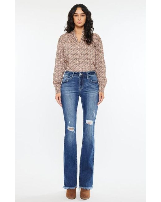 Kancan Blue Mia Essentials Low Rise Baby Bootcut Jeans