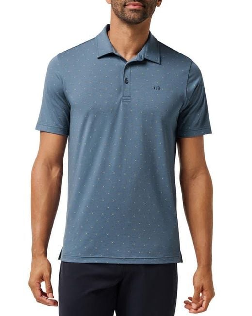 Travis Mathew Blue Performance Jersey Polo for men
