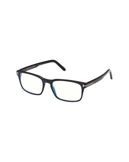 Tom Ford Brown 54Mm Rectangular Light Blocking Glasses for men