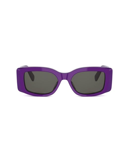 Céline Purple Triomphe 53Mm Rectangular Sunglasses