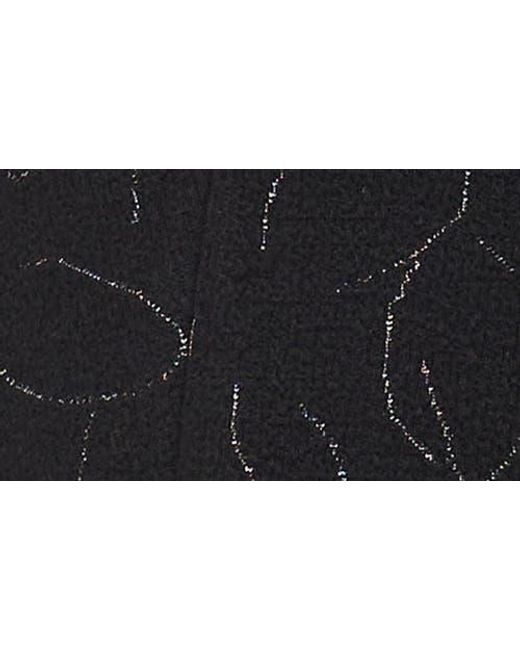 Halogen® Black Scribble Print Scrunch Sleeve Blazer