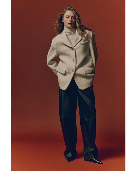 H&M Natural Single-Breasted Blazer