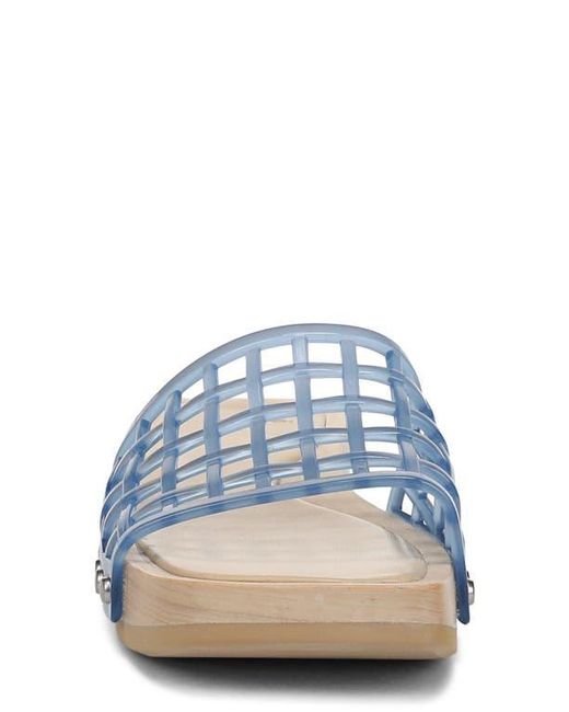 Vince Blue Barb Jelly Slide Sandal